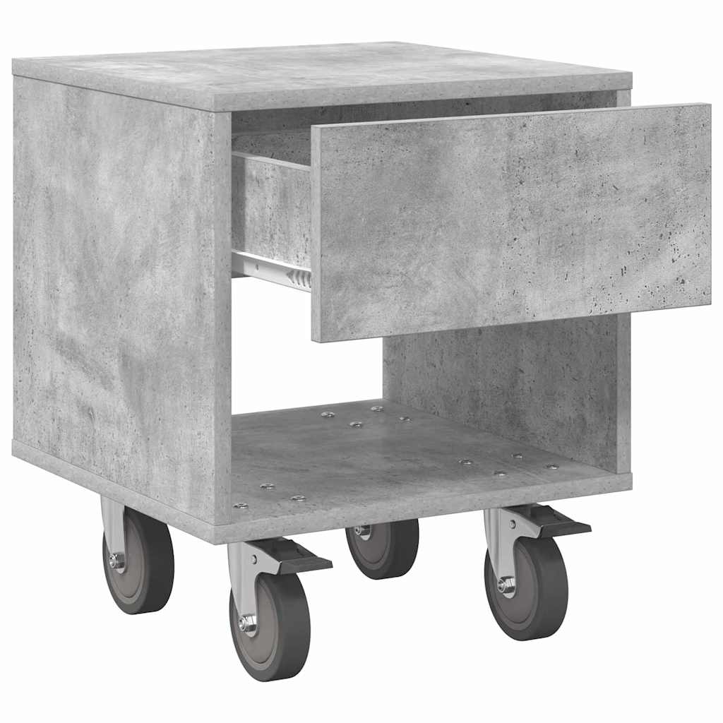 Nachttisch Beton Grau 40,5 x 40 x 48 cm Holzwerkstoff