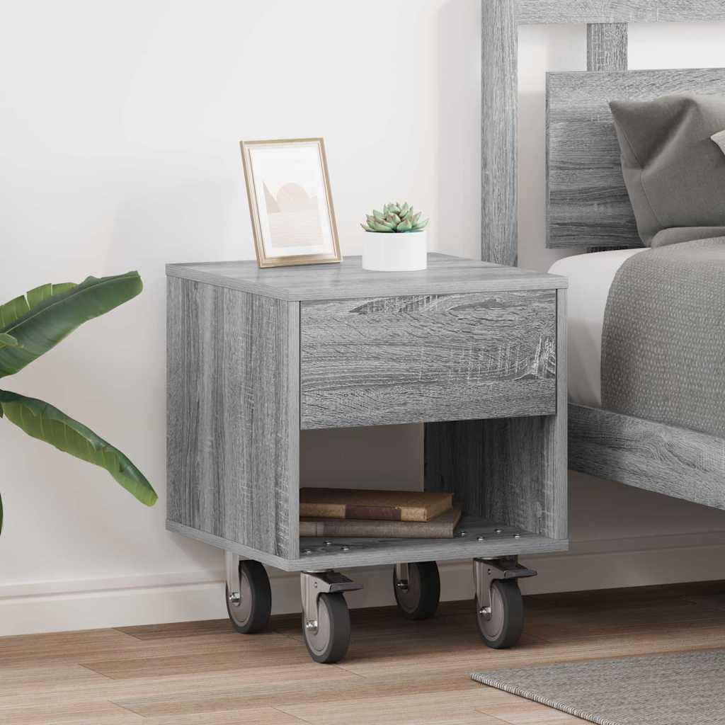 Nachttisch 2 pcs Graues Sonoma 40,5 x 40 x 48 cm Holzwerkstoff