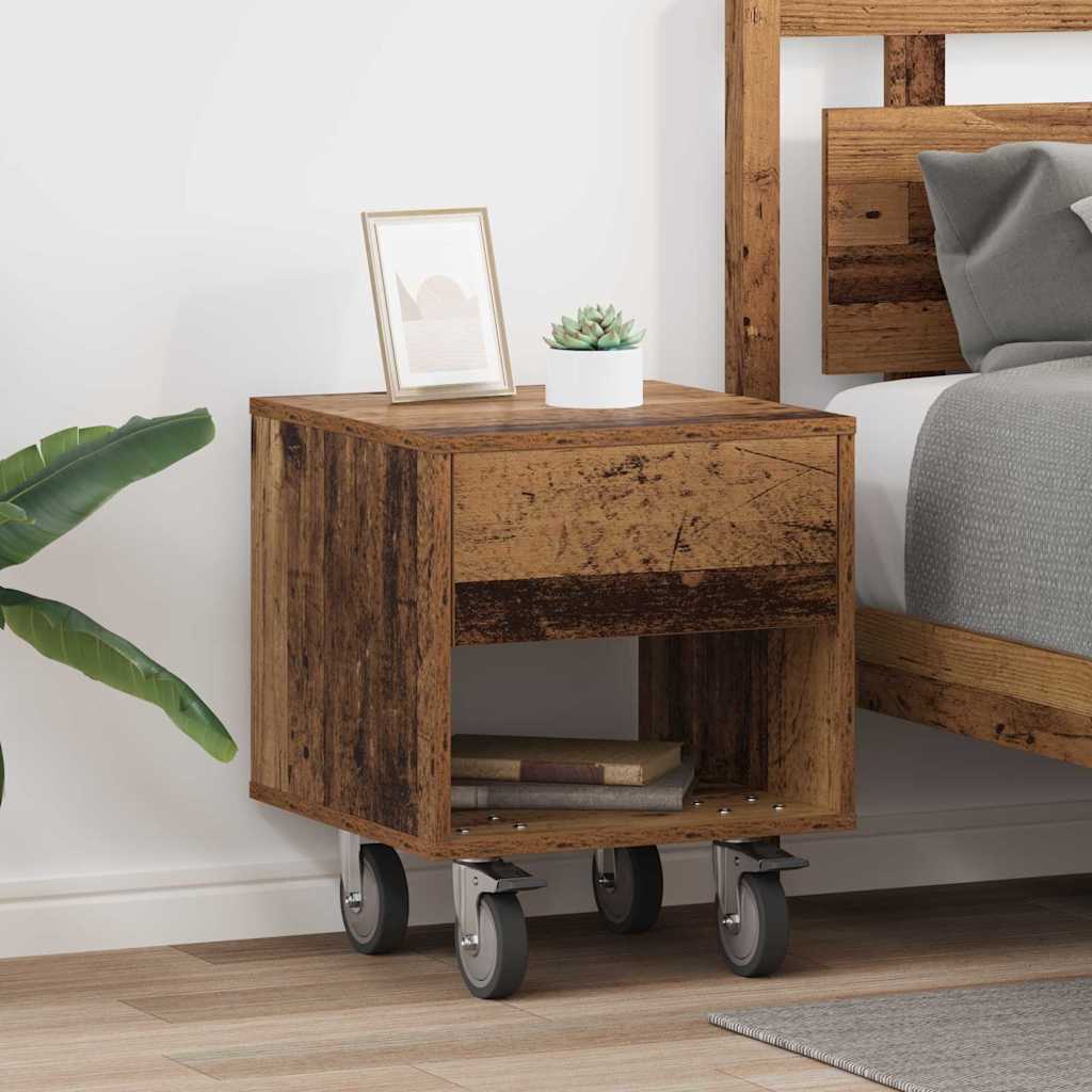 Nachttisch 2 pcs Altholz 40,5 x 40 x 48 cm Holzwerkstoff