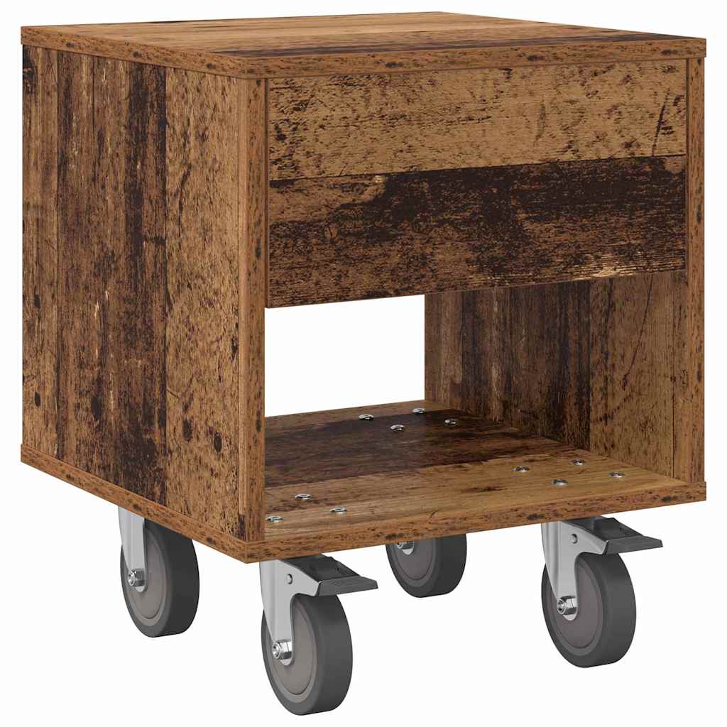 Nachttisch 2 pcs Altholz 40,5 x 40 x 48 cm Holzwerkstoff