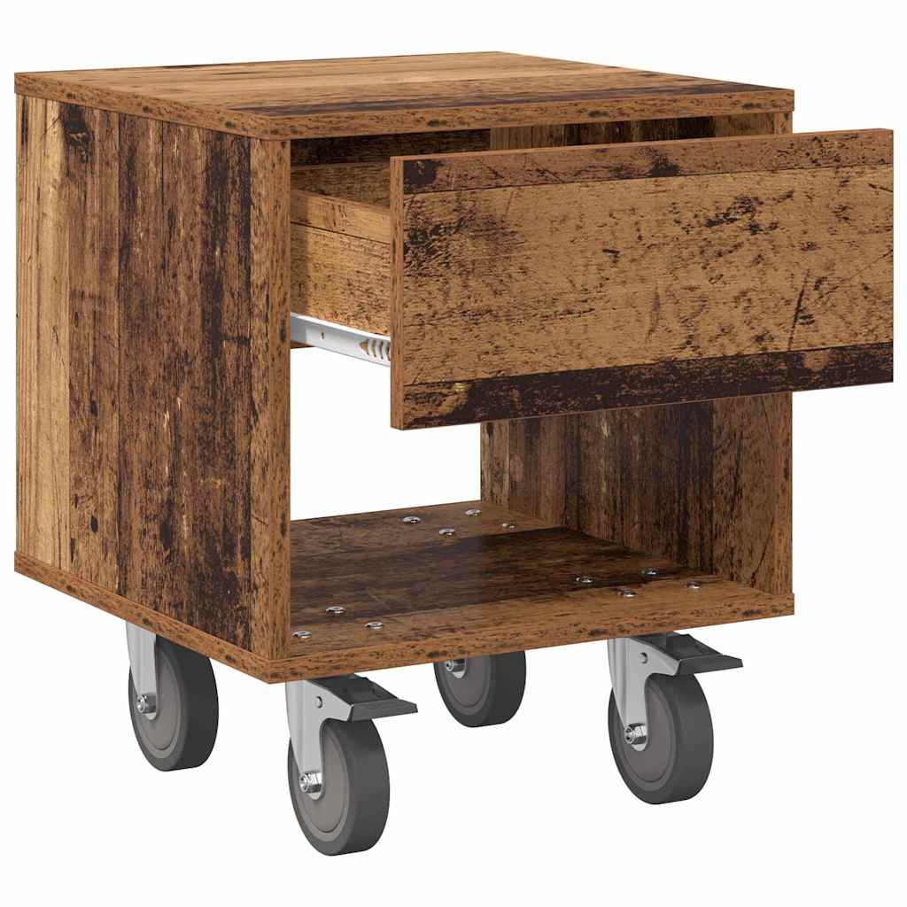 Nachttisch 2 pcs Altholz 40,5 x 40 x 48 cm Holzwerkstoff