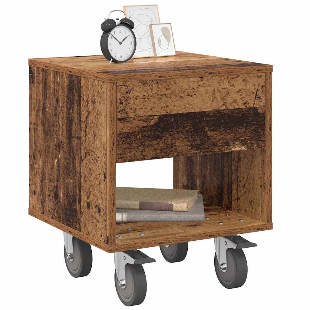 Nachttisch 2 pcs Altholz 40,5 x 40 x 48 cm Holzwerkstoff