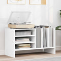 Schallplattenschrank Weiß 78,5 x 35 x 45 cm Holzwerkstoff