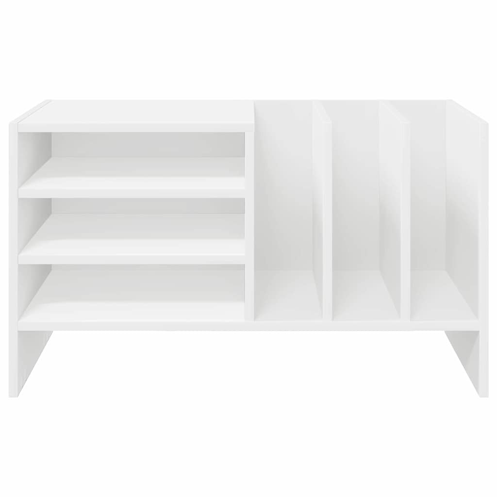 Schallplattenschrank Weiß 78,5 x 35 x 45 cm Holzwerkstoff
