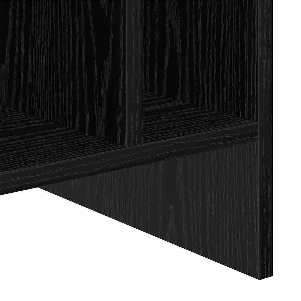 Schallplattenschrank Schwarz Eichen-Optik 78,5 x 35 x 45 cm
