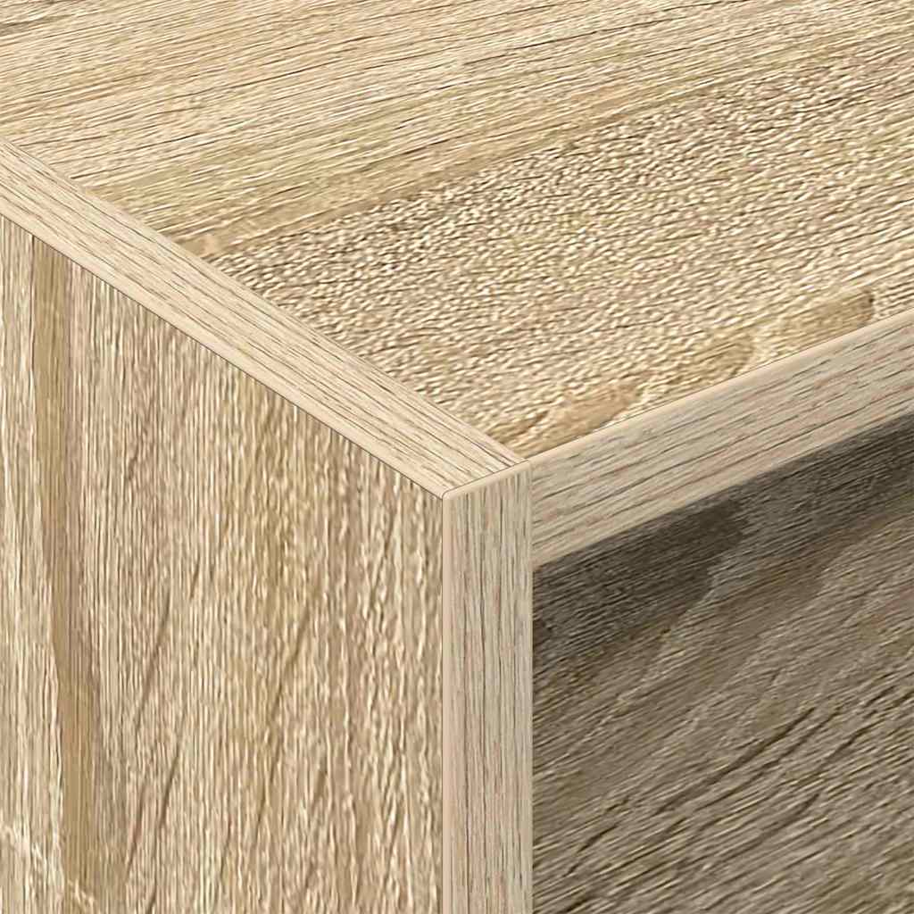 Schallplattenschrank mit Regal Sonoma-Eiche 78,5 x 35 x 45 cm