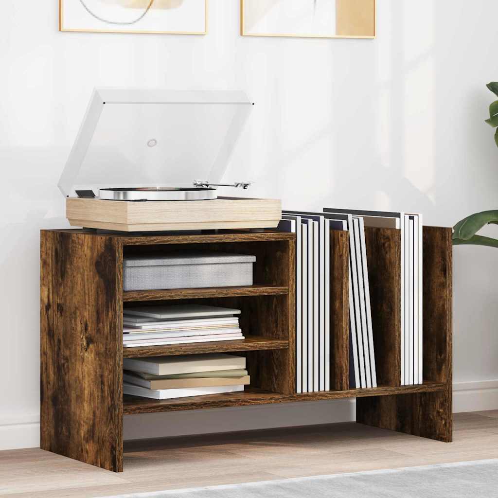 Schallplattenschrank Geräucherte Eiche 78,5 x 35 x 45 cm