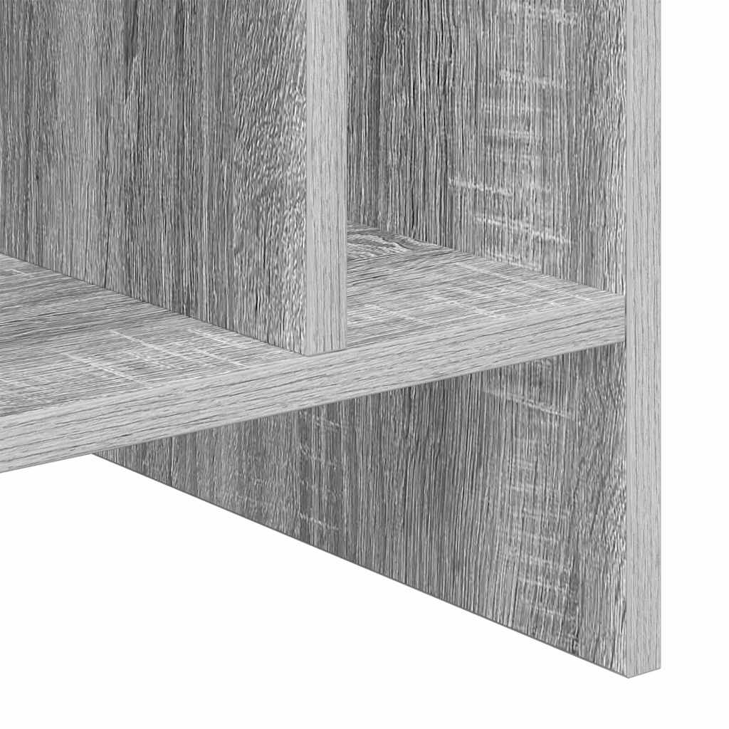 Schallplattenschrank mit Regal Graues Sonoma 78,5 x 35 x 45 cm