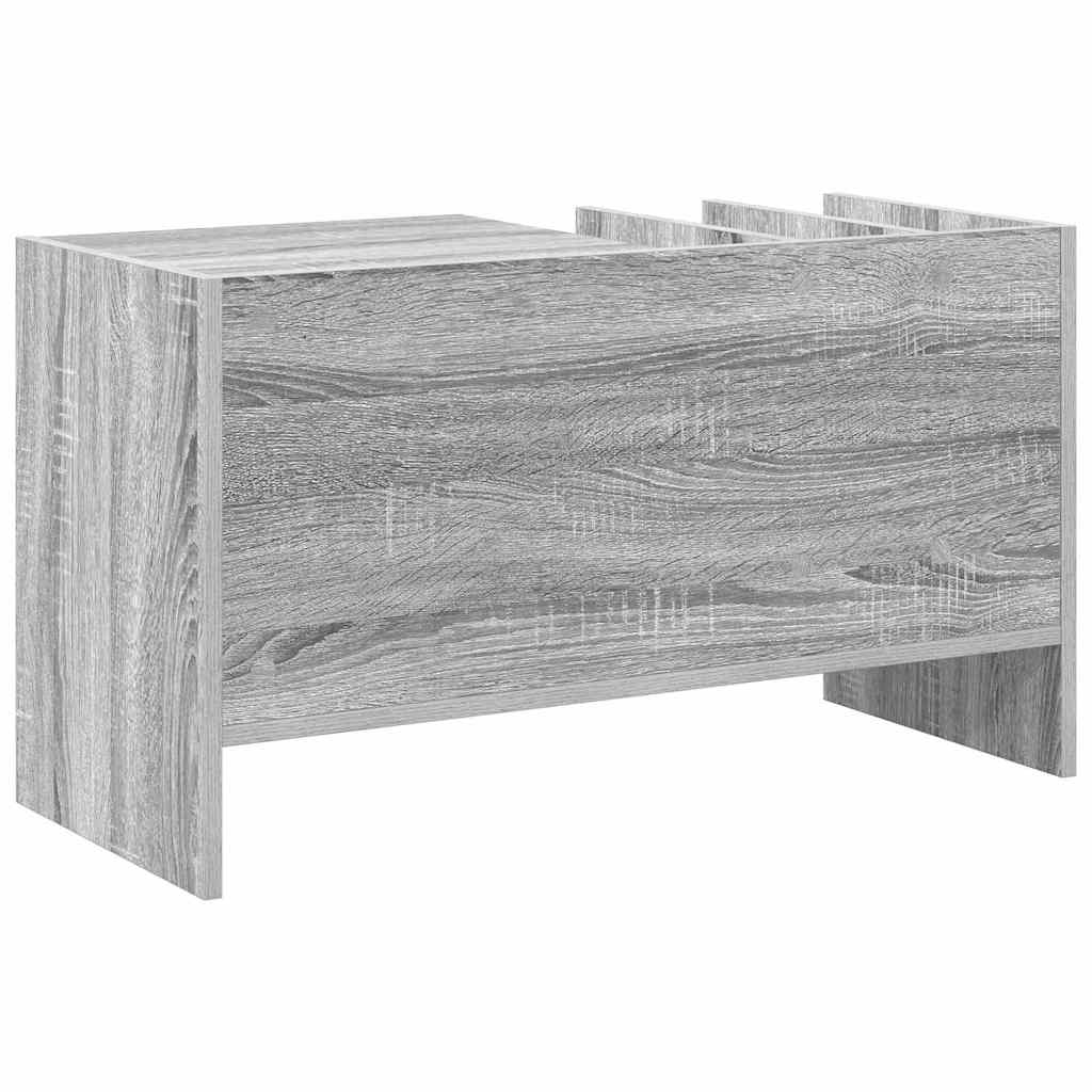 Schallplattenschrank mit Regal Graues Sonoma 78,5 x 35 x 45 cm