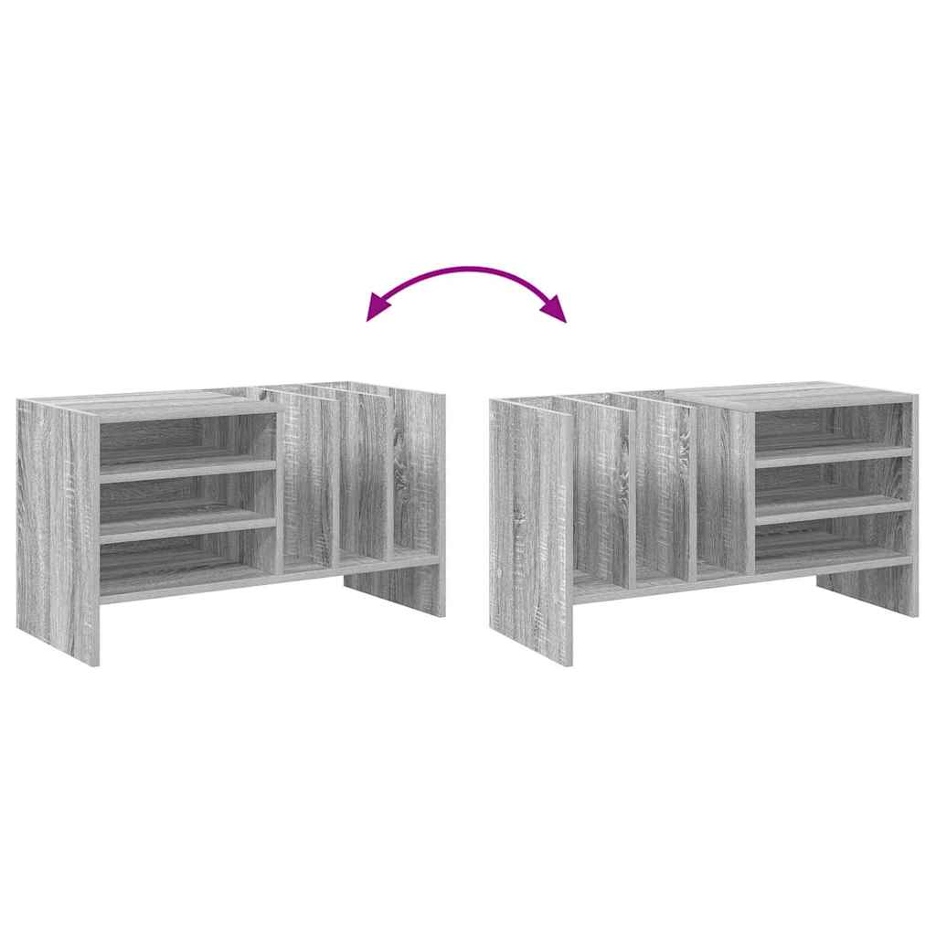 Schallplattenschrank mit Regal Graues Sonoma 78,5 x 35 x 45 cm