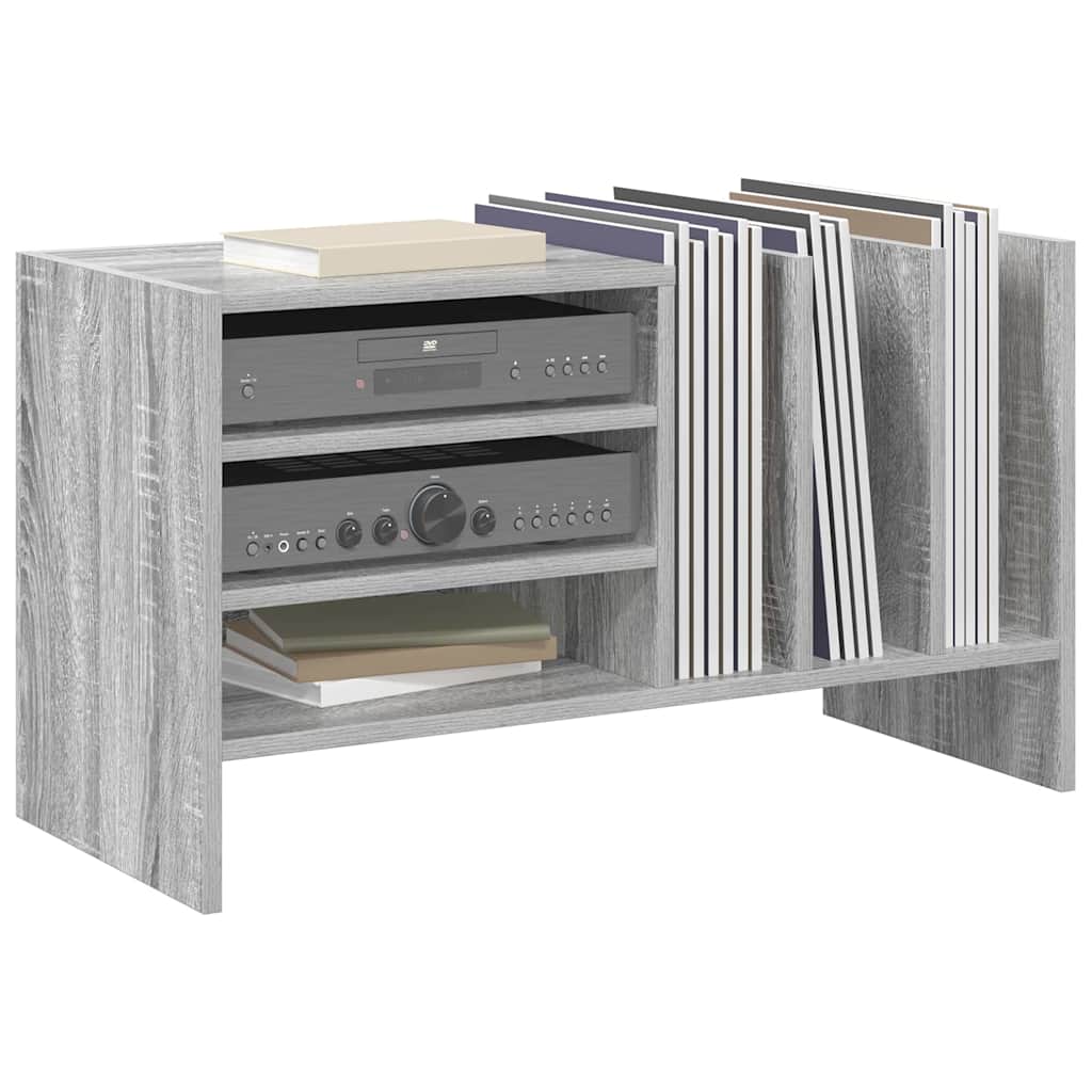 Schallplattenschrank mit Regal Graues Sonoma 78,5 x 35 x 45 cm