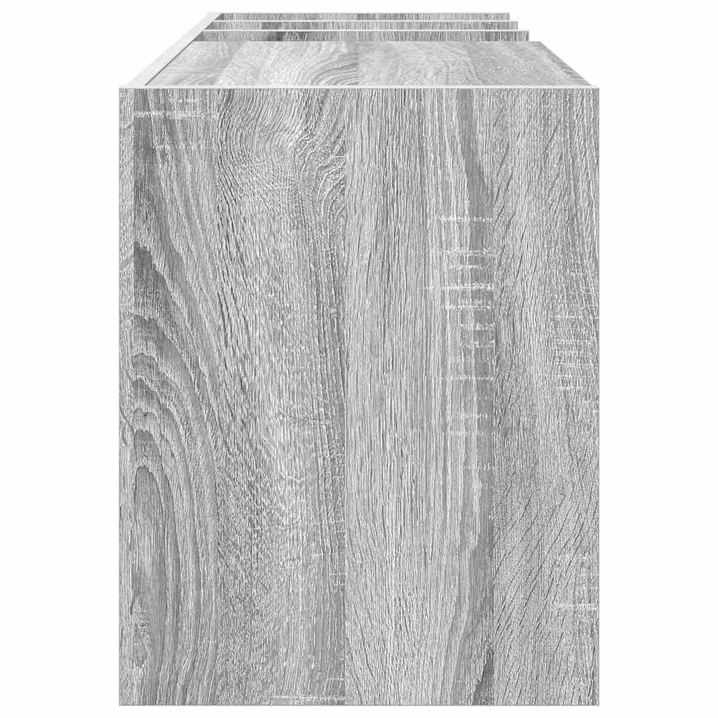 Schallplattenschrank mit Regal Graues Sonoma 78,5 x 35 x 45 cm
