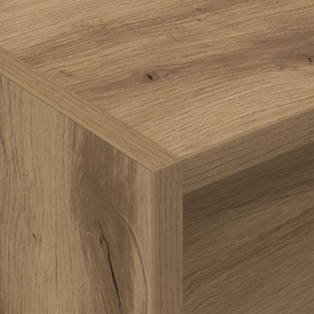 Schallplattenschrank mit Regal Artisan-Eiche 78,5 x 35 x 45 cm