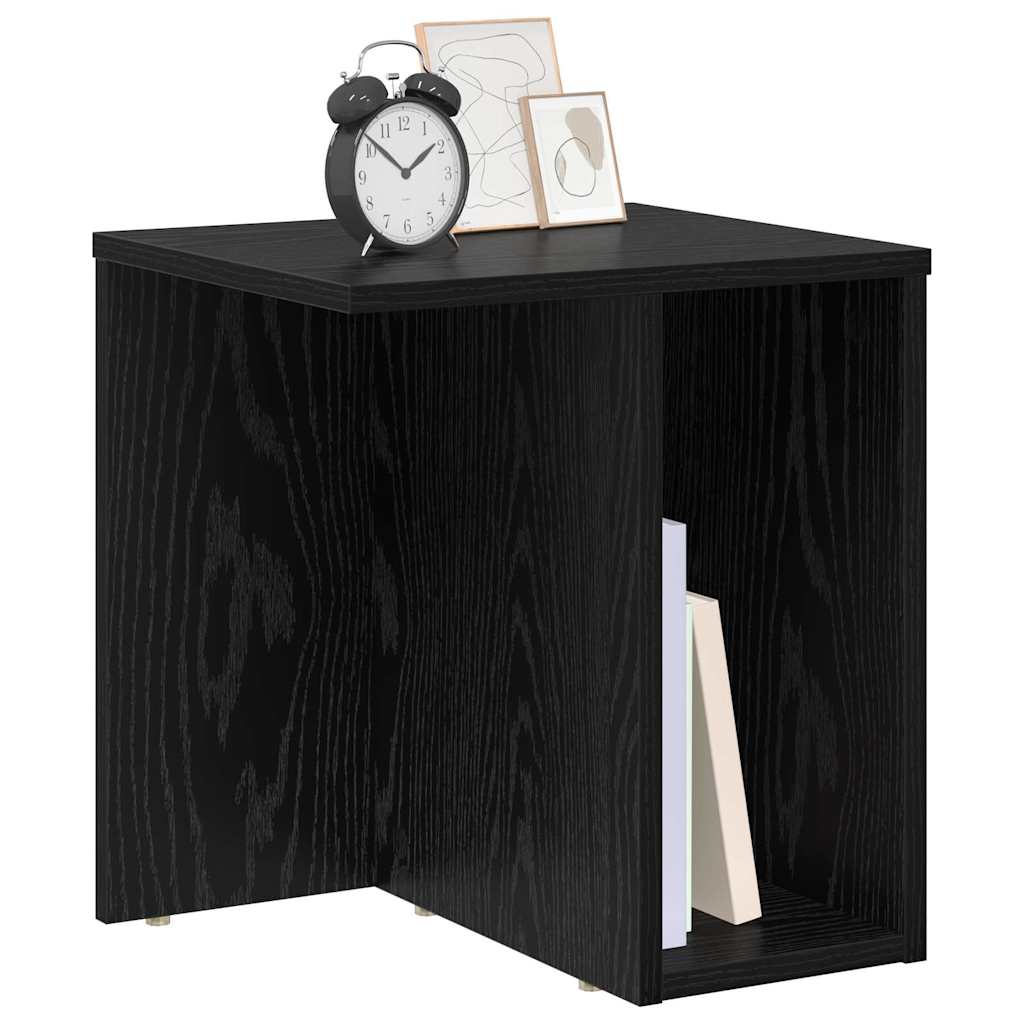 Beistelltisch Schwarz Eichen-Optik 37 x 32 x 40 cm