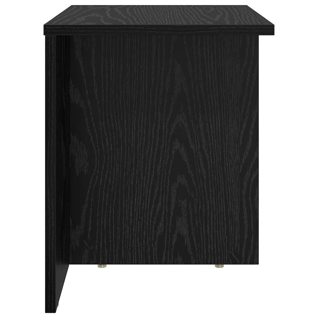Beistelltisch 2 pcs Schwarz Eichen-Optik 37 x 32 x 40 cm