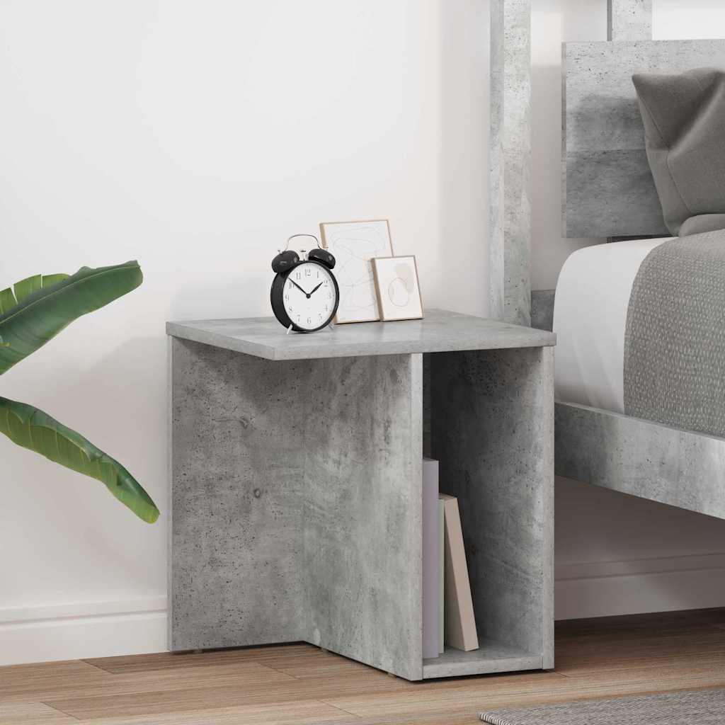 Beistelltisch 2 pcs Beton Grau 37 x 32 x 40 cm Holzwerkstoff
