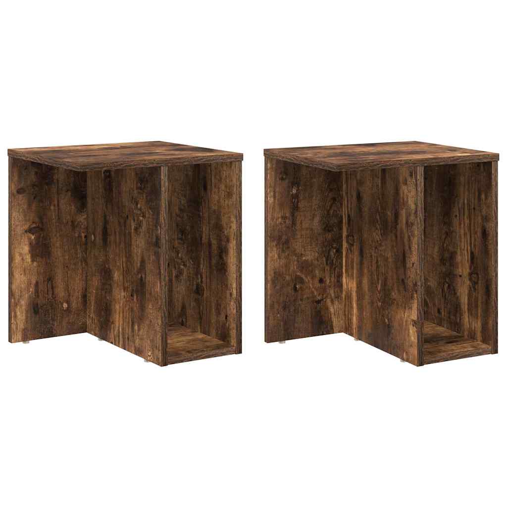 Beistelltisch 2 pcs Geräucherte Eiche 37 x 32 x 40 cm