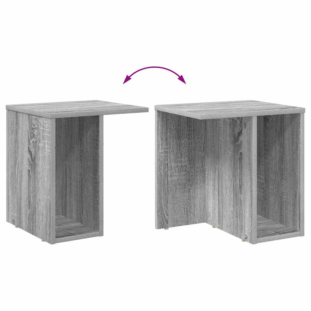 Beistelltisch 2 pcs Graues Sonoma 37 x 32 x 40 cm Holzwerkstoff