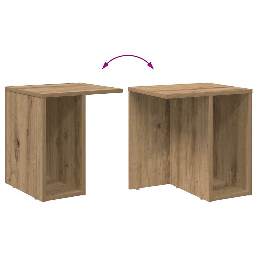Beistelltisch 2 pcs Artisan-Eiche 37 x 32 x 40 cm Holzwerkstoff