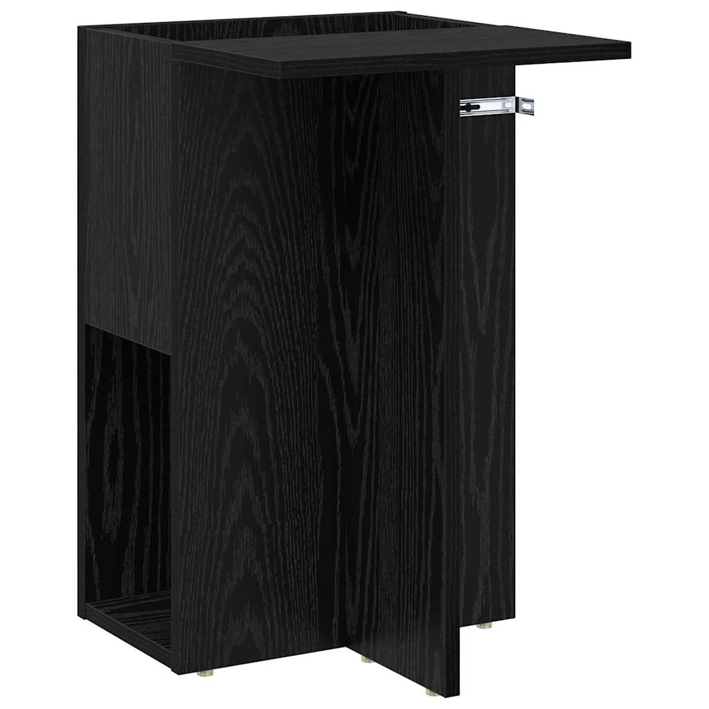 Beistelltisch Schwarz Eichen-Optik 35 x 40 x 55 cm