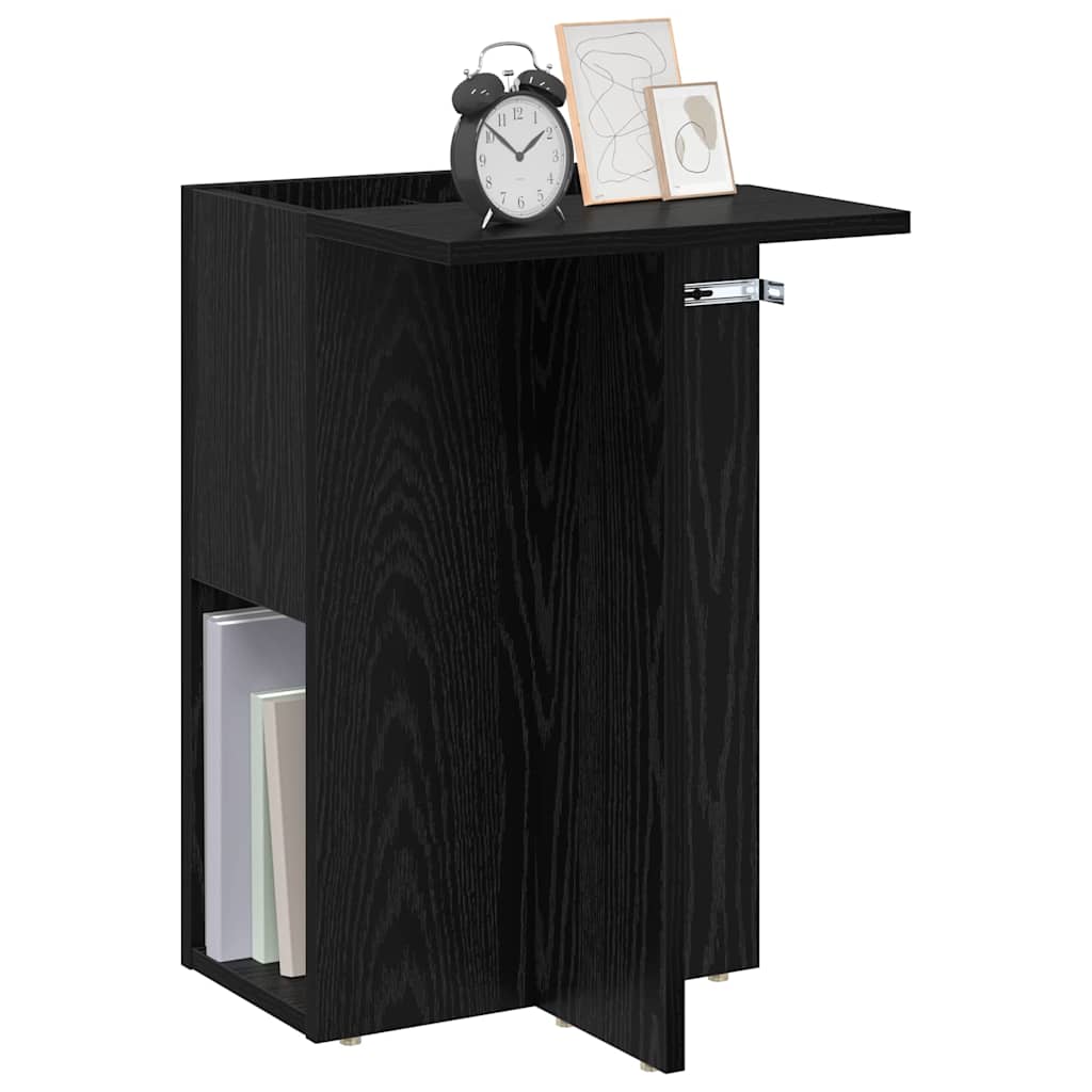 Beistelltisch Schwarz Eichen-Optik 35 x 40 x 55 cm