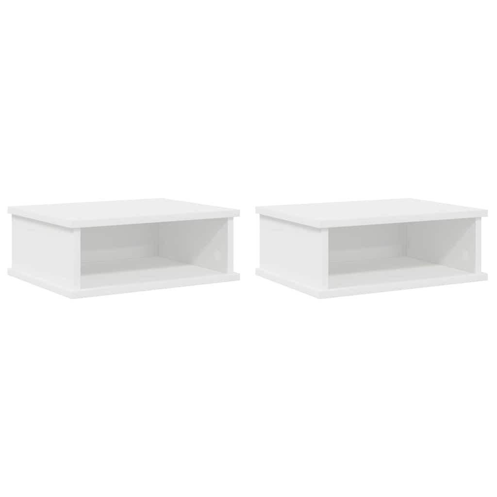 Nachttisch 2 pcs Weiß 40 x 31 x 15 cm Holzwerkstoff