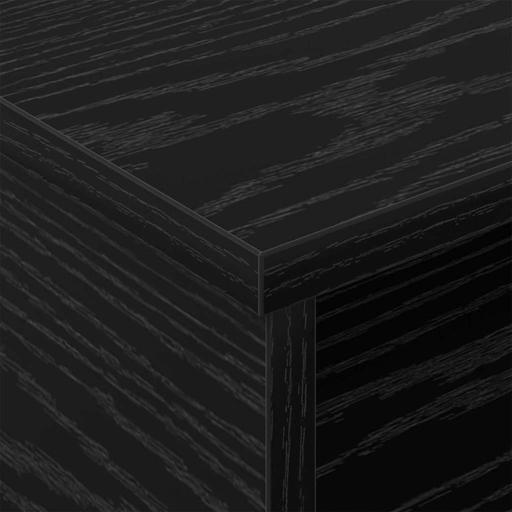Nachttisch 2 pcs Schwarz Eichen-Optik 40 x 31 x 15 cm