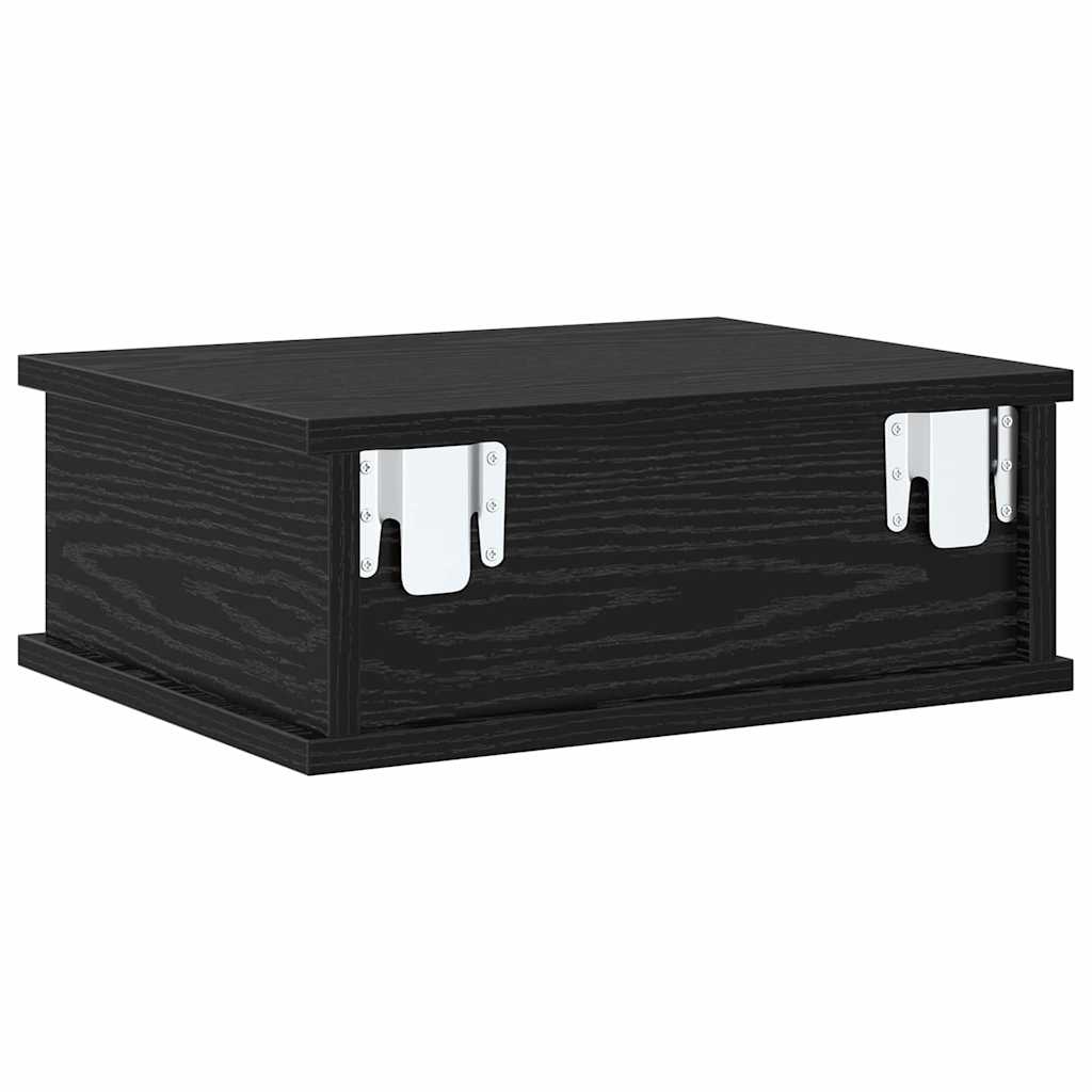 Nachttisch 2 pcs Schwarz Eichen-Optik 40 x 31 x 15 cm