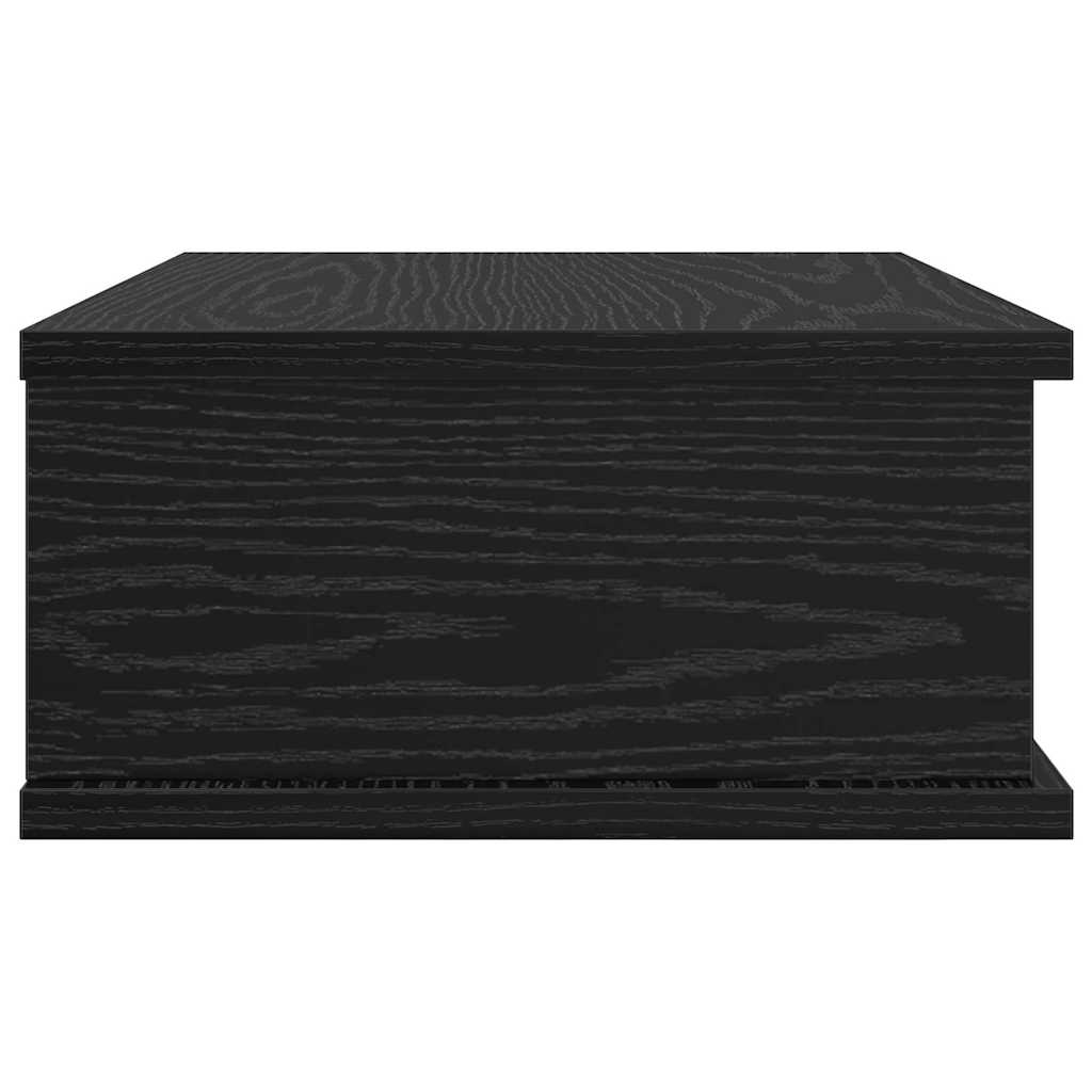 Nachttisch 2 pcs Schwarz Eichen-Optik 40 x 31 x 15 cm