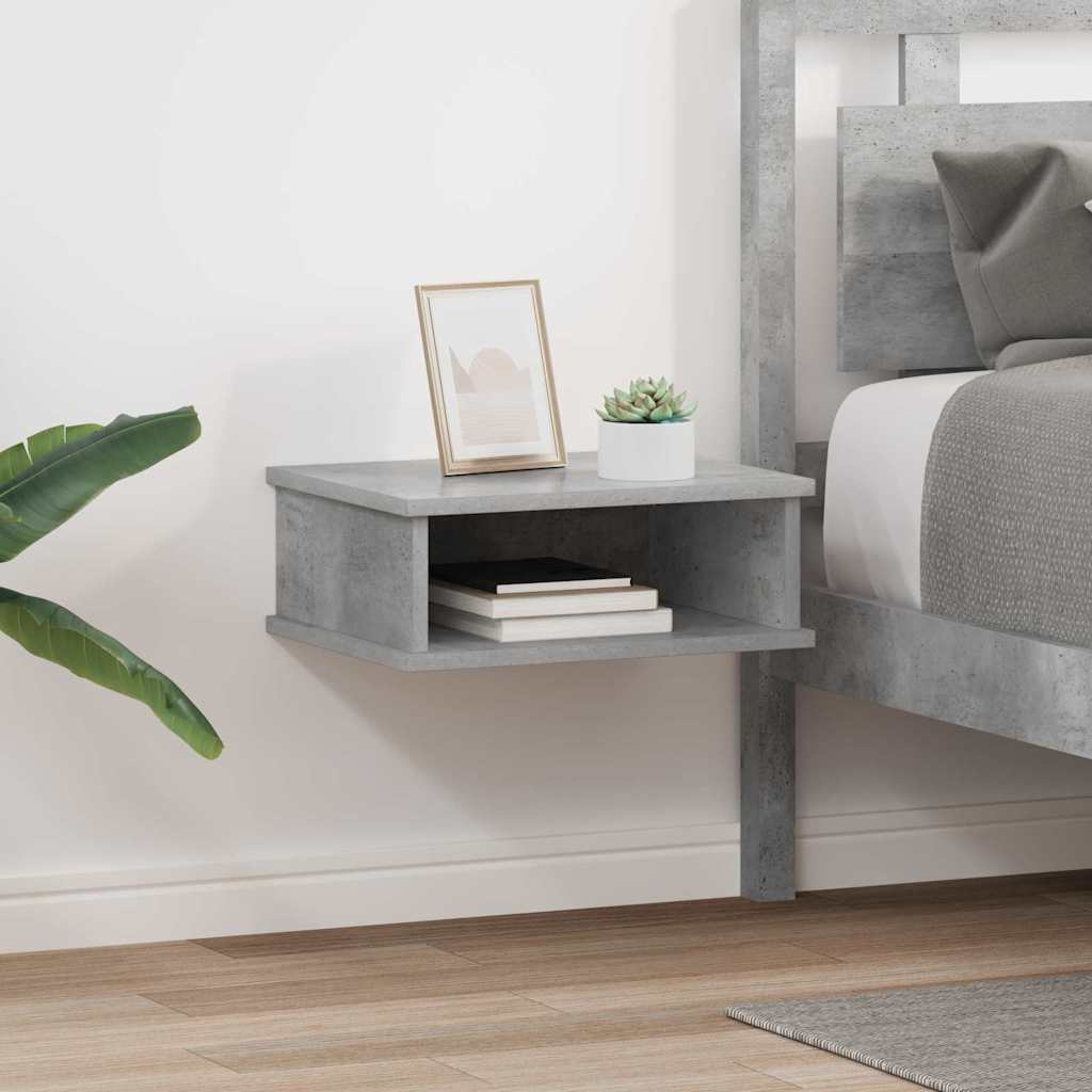 Nachttisch 2 pcs Beton Grau 40 x 31 x 15 cm Holzwerkstoff