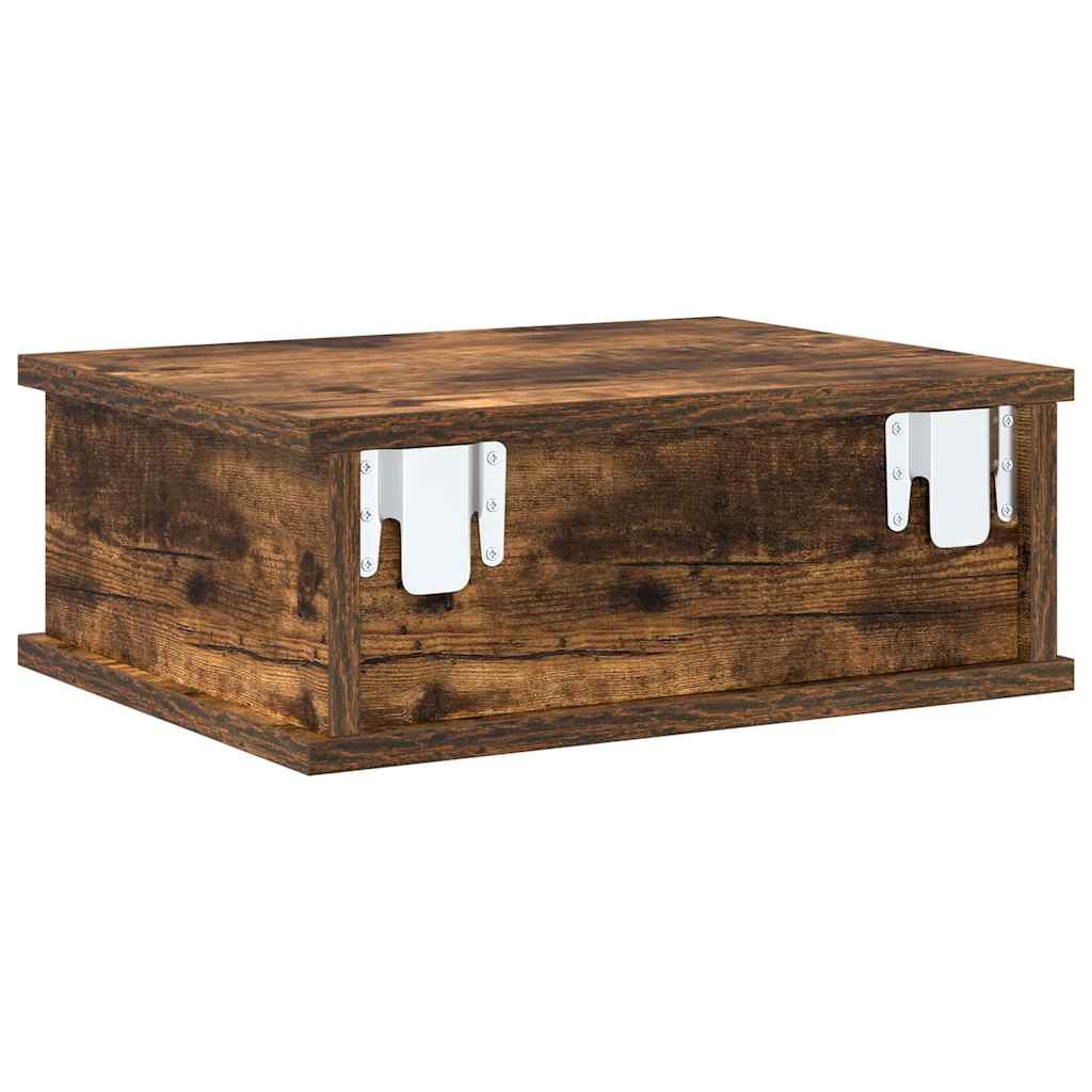 Nachttisch 2 pcs Geräucherte Eiche 40 x 31 x 15 cm