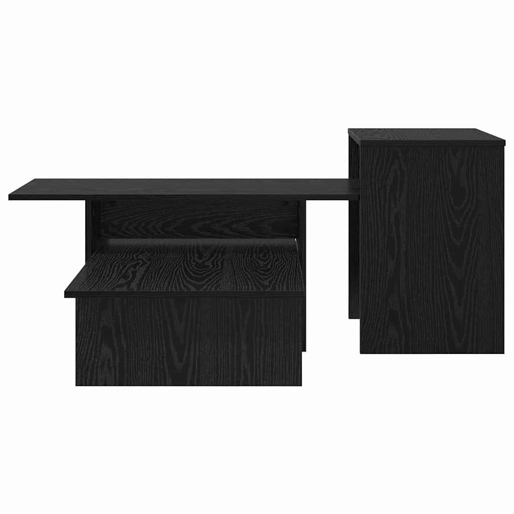 Konsolentisch Schwarz Eichen-Optik 91,5 x 35 x 38,5 cm