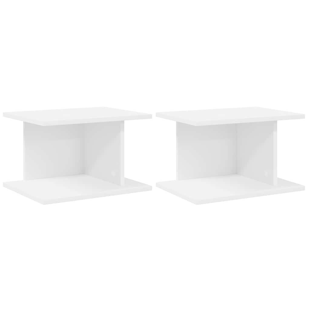 Nachttisch 2 pcs Weiß 40 x 30 x 25 cm Holzwerkstoff