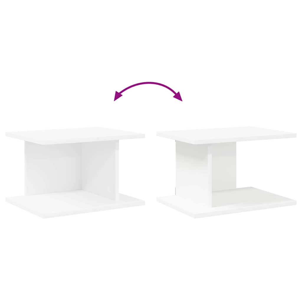 Nachttisch 2 pcs Weiß 40 x 30 x 25 cm Holzwerkstoff