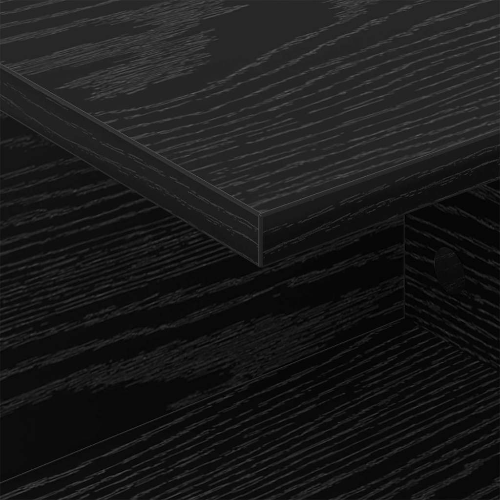 Nachttisch 2 pcs Schwarz Eichen-Optik 40 x 30 x 25 cm