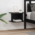 Nachttisch 2 pcs Schwarz Eichen-Optik 40 x 30 x 25 cm