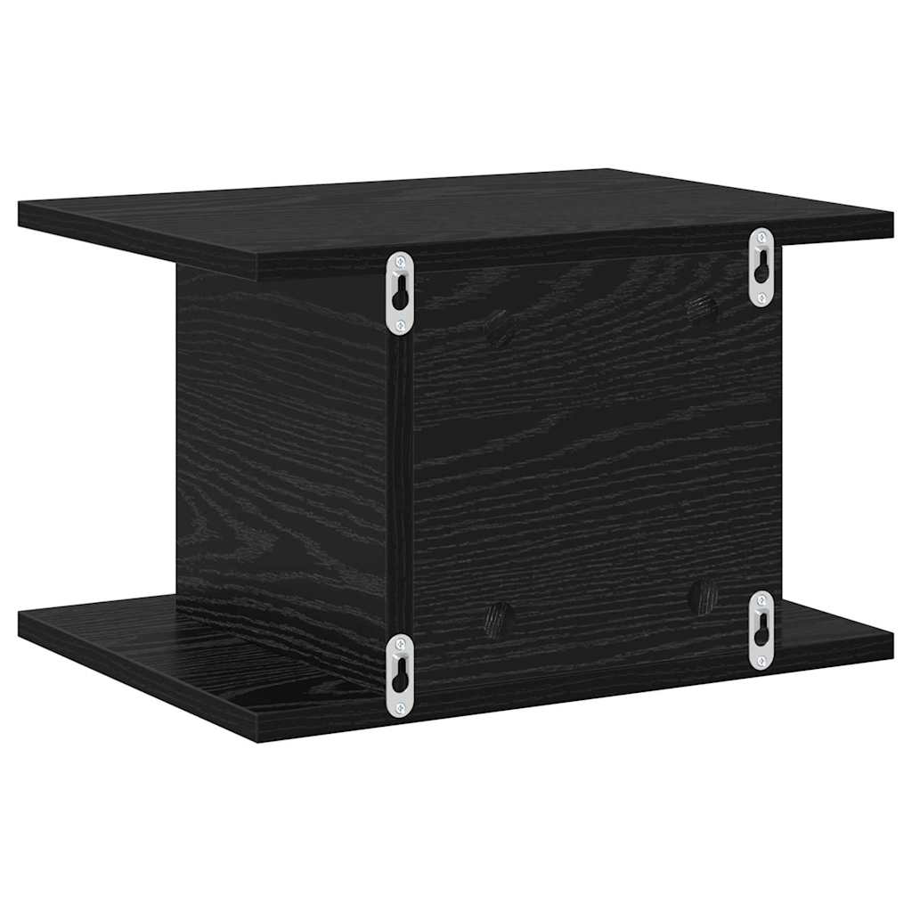 Nachttisch 2 pcs Schwarz Eichen-Optik 40 x 30 x 25 cm