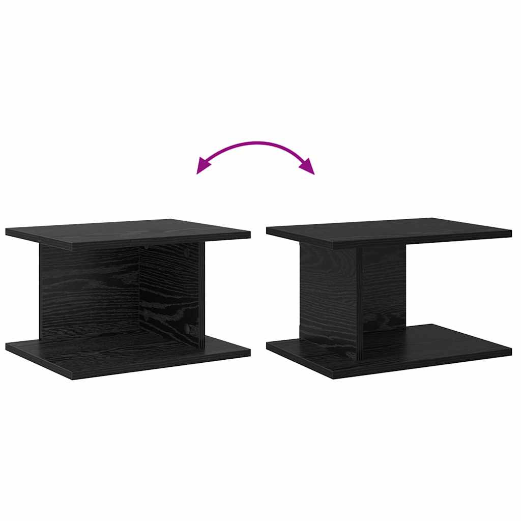 Nachttisch 2 pcs Schwarz Eichen-Optik 40 x 30 x 25 cm