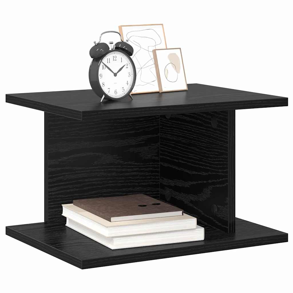 Nachttisch 2 pcs Schwarz Eichen-Optik 40 x 30 x 25 cm
