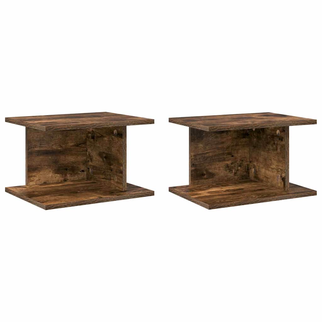 Nachttisch 2 pcs Geräucherte Eiche 40 x 30 x 25 cm
