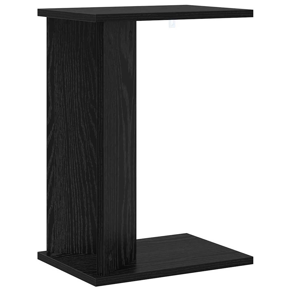 Beistelltisch Schwarz Eichen-Optik 35 x 25 x 50 cm