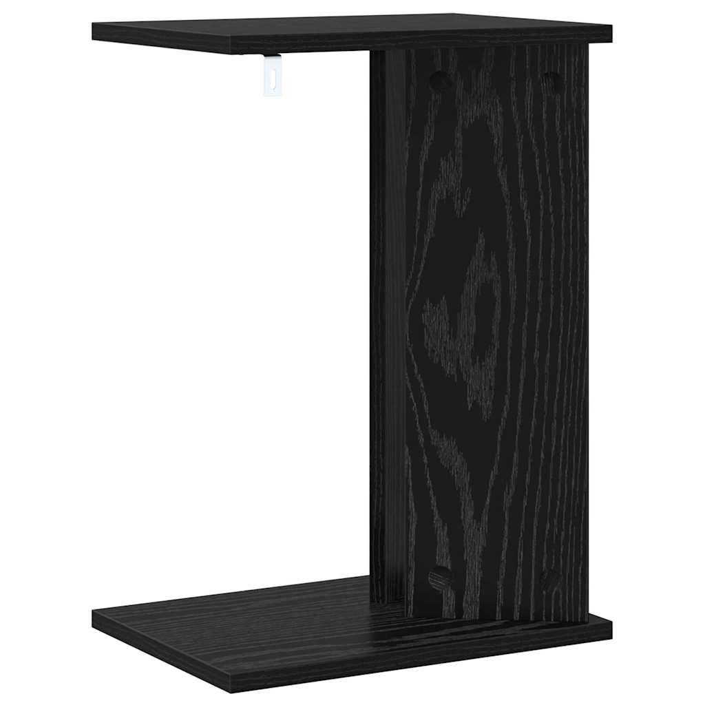 Beistelltisch Schwarz Eichen-Optik 35 x 25 x 50 cm