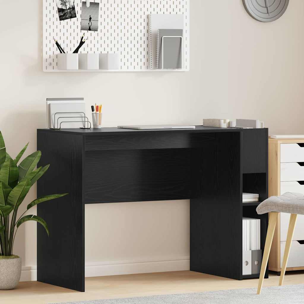Schreibtisch Schwarz Eichen-Optik 109 x 50 x 78 cm