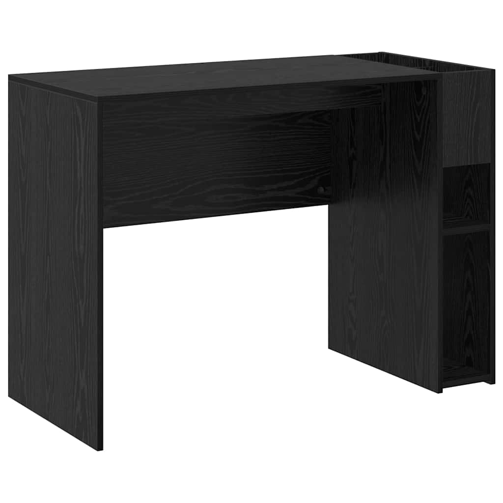 Schreibtisch Schwarz Eichen-Optik 109 x 50 x 78 cm