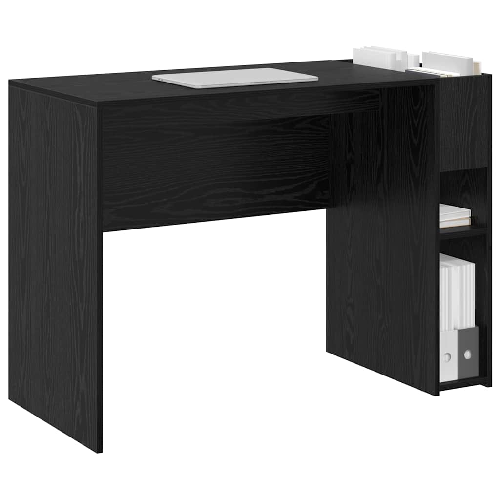 Schreibtisch Schwarz Eichen-Optik 109 x 50 x 78 cm