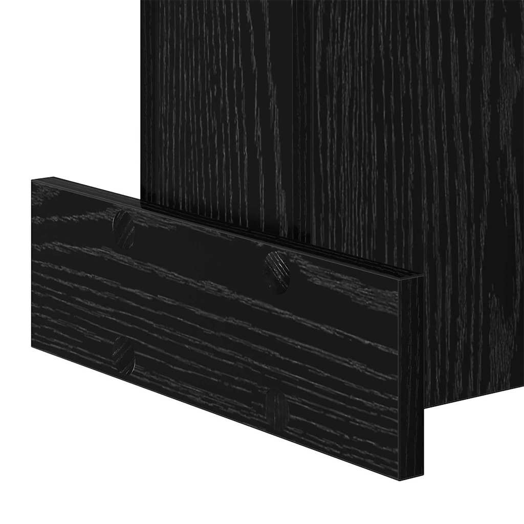 Beistelltisch Schwarz Eichen-Optik 35,5 x 35 x 40 cm