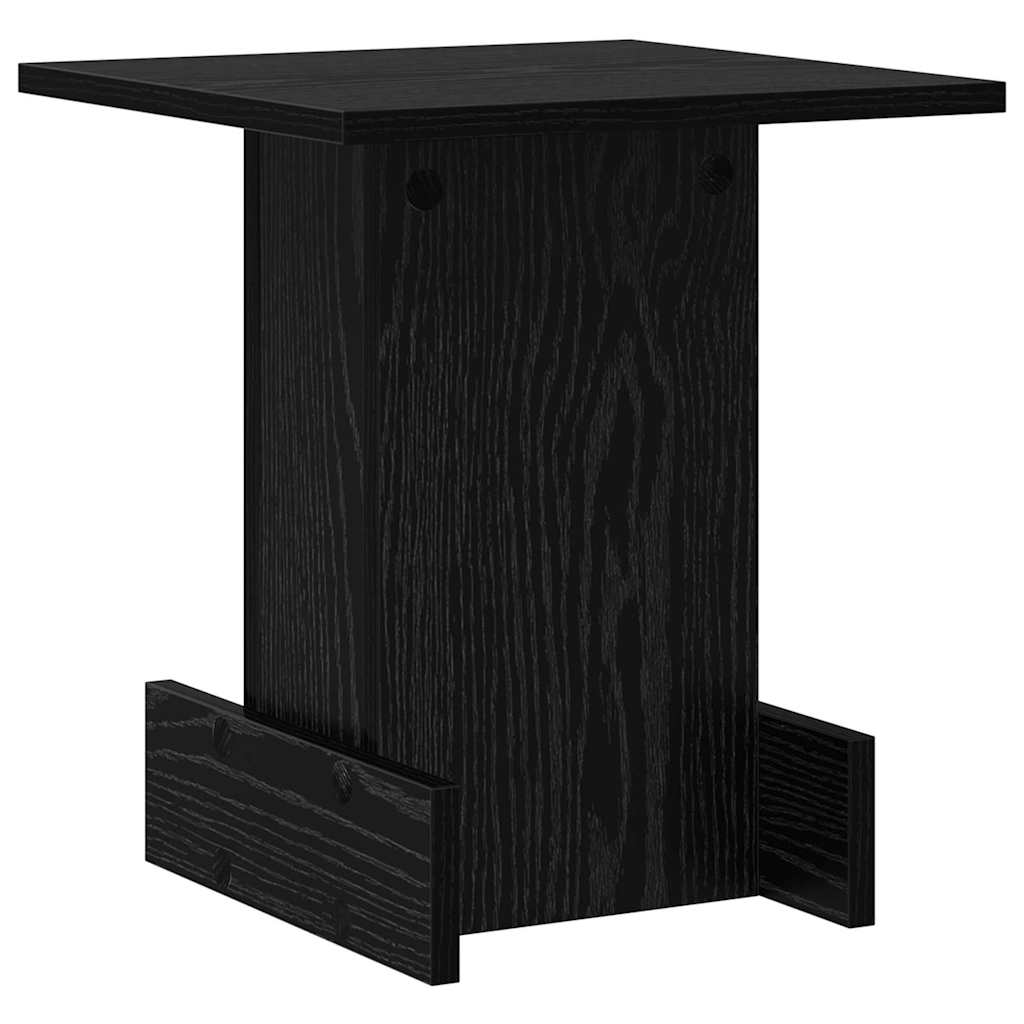 Beistelltisch Schwarz Eichen-Optik 35,5 x 35 x 40 cm