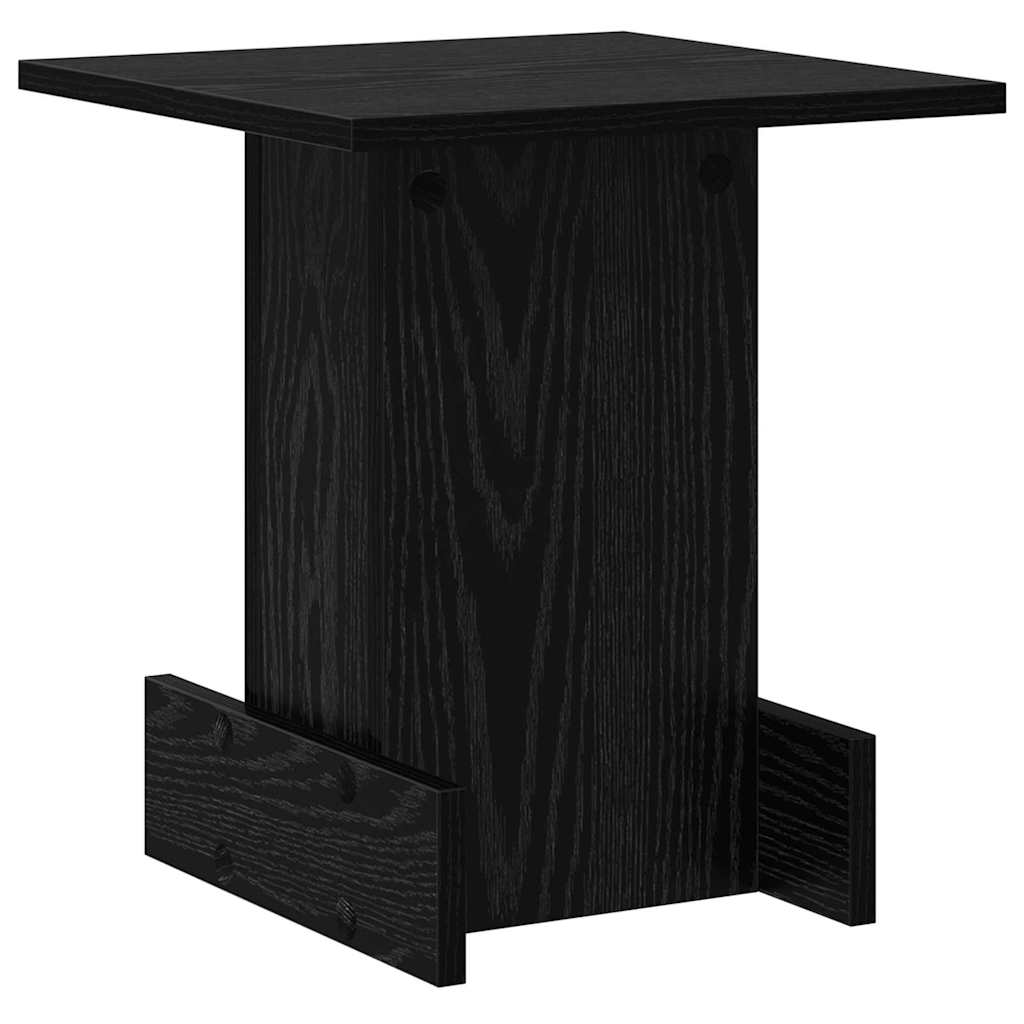 Beistelltisch Schwarz Eichen-Optik 35,5 x 35 x 40 cm