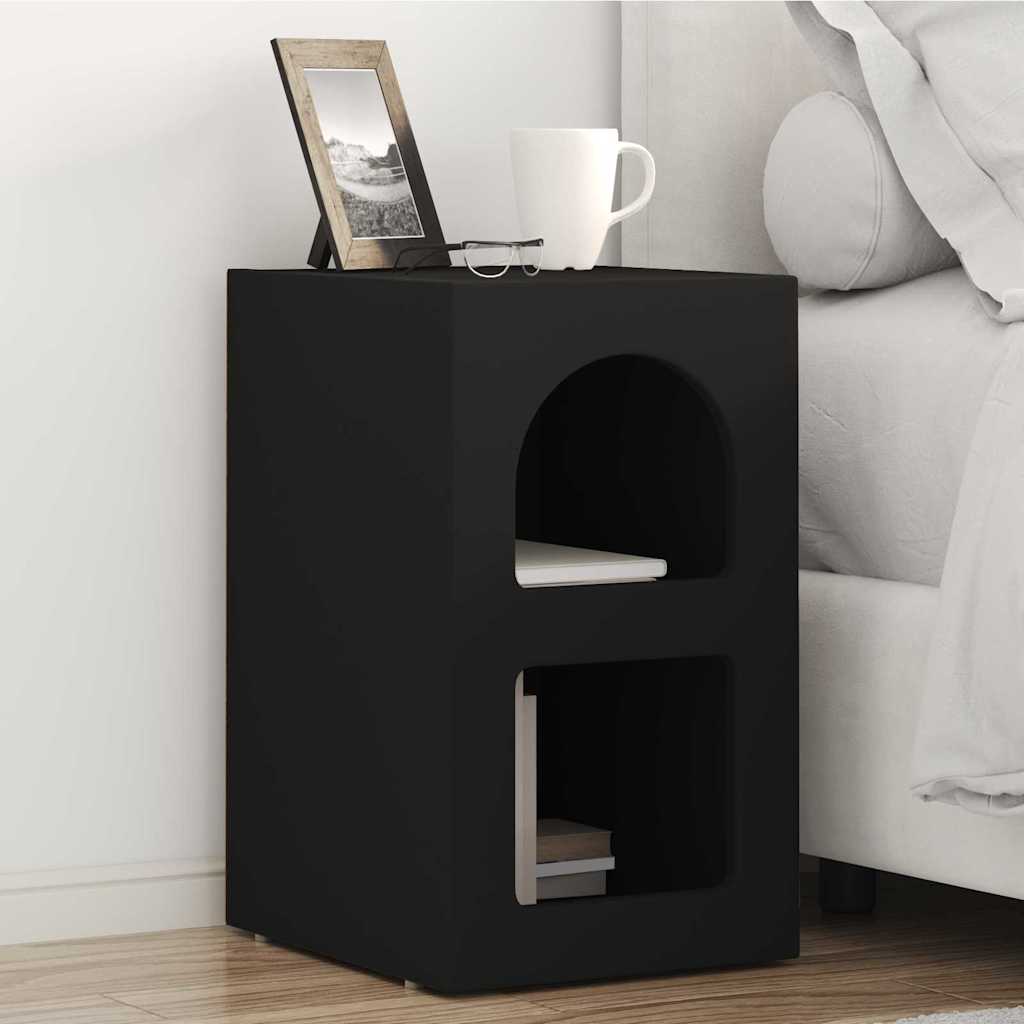 Nachttisch ELST Schwarz 29,5 x 33,5 x 50 cm Holzwerkstoff