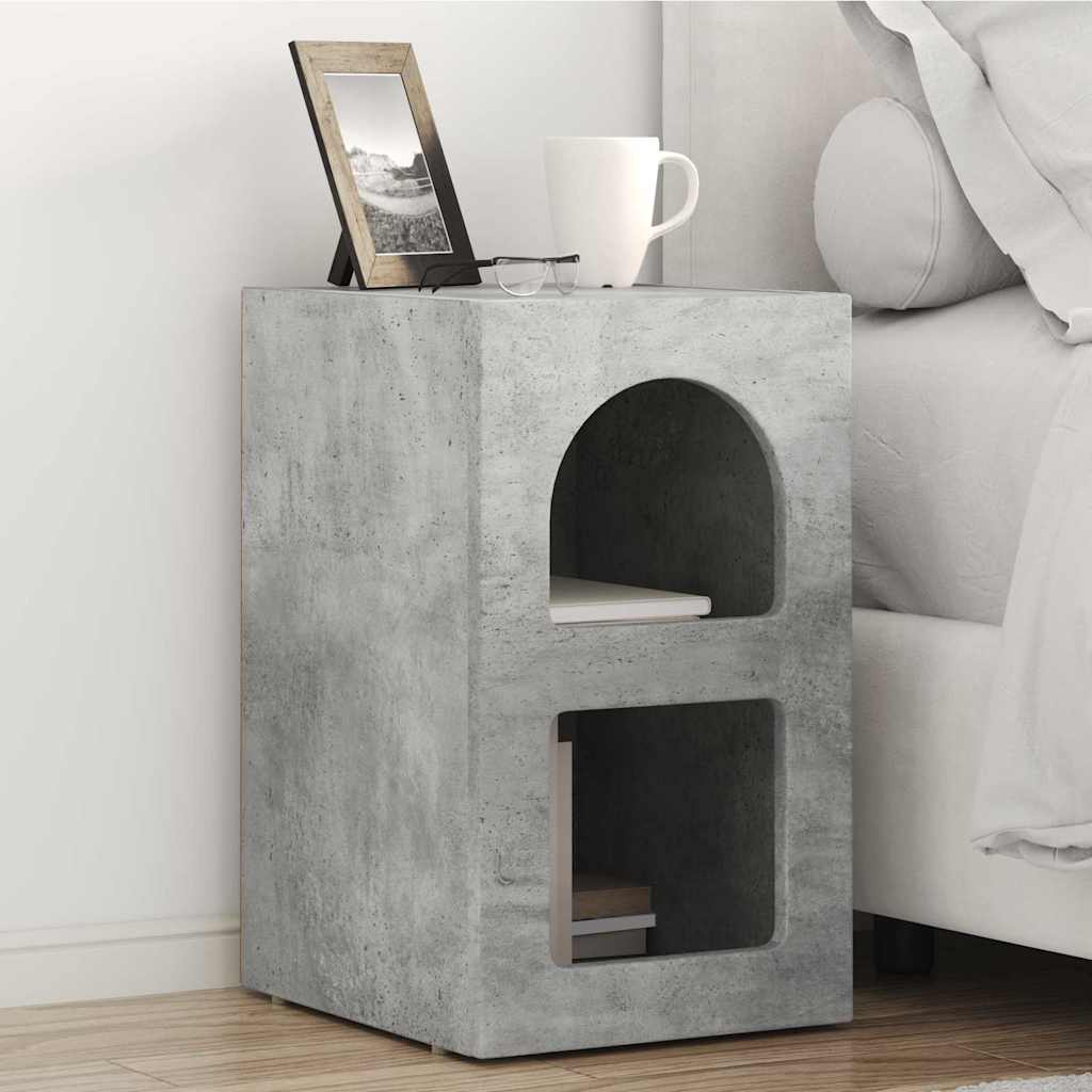 Nachttisch ELST Beton Grau 29,5 x 33,5 x 50 cm Holzwerkstoff